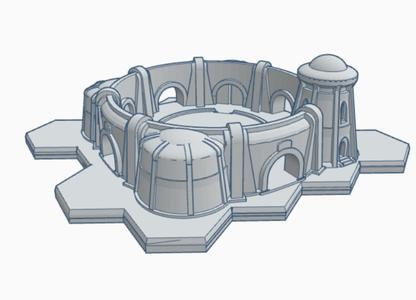 Desert World Landing Bay with Hex Base DWHB003
