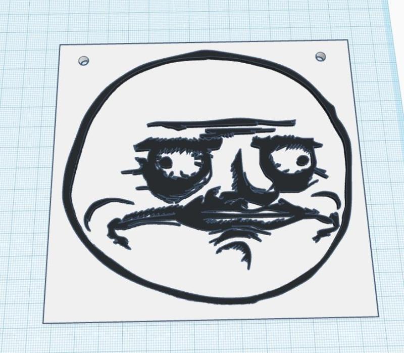 funny meme face hanging wall art