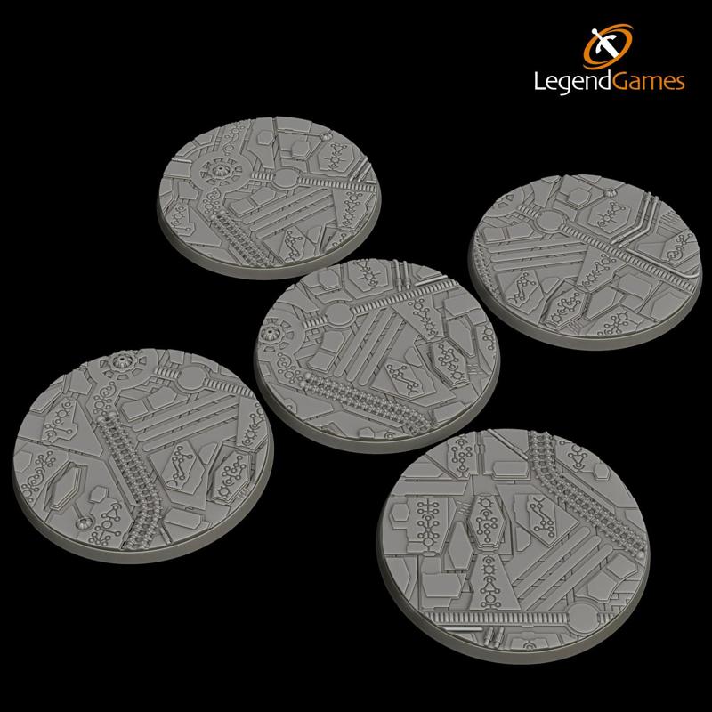 LegendGames Necro Tech 80mm bases round x5