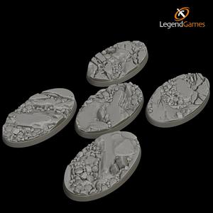 LegendGames 60mm x 35mm Oval Natural Rock and Stone bases
