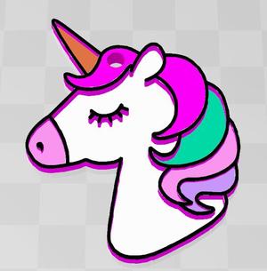 Unicorn Head Key Chain