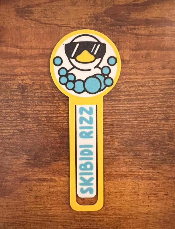 Skibidi Rizz Duck Bookmark