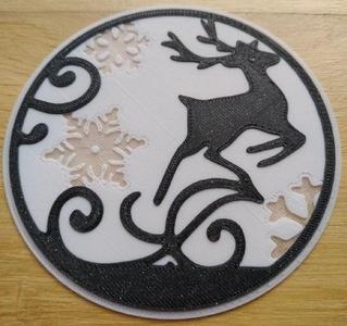 Reindeer Tea Light Scene