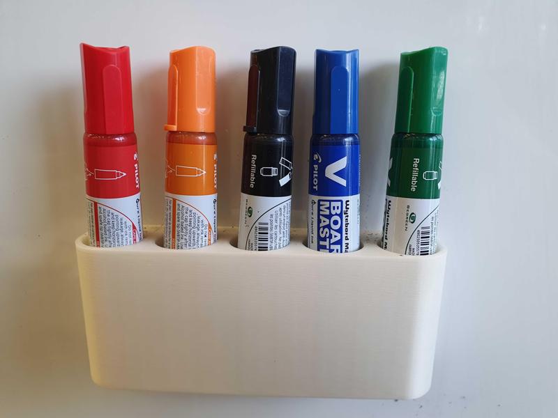 Magnetic whiteboard marker holder