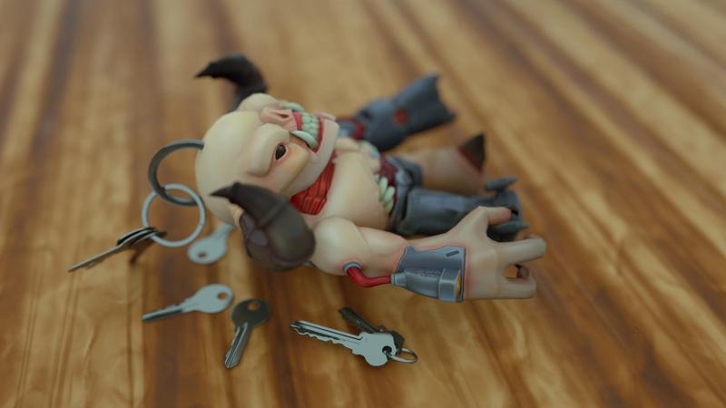 Doom Cyberdemon Keychain