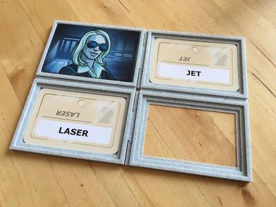 Codenames interlocking tiles holder with name card support