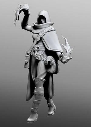 Female Fantasy Mage Miniature