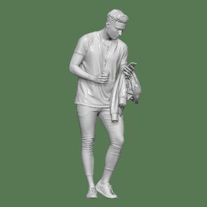 MAN WITH MOBILE PEOPLE CHARACTER DIORAMA