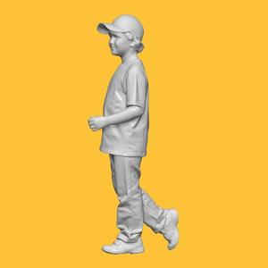 BOY WITH CAP WALKING  PEOPLE CHARACTER DIORAMA