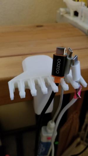 Desk clip cable clip