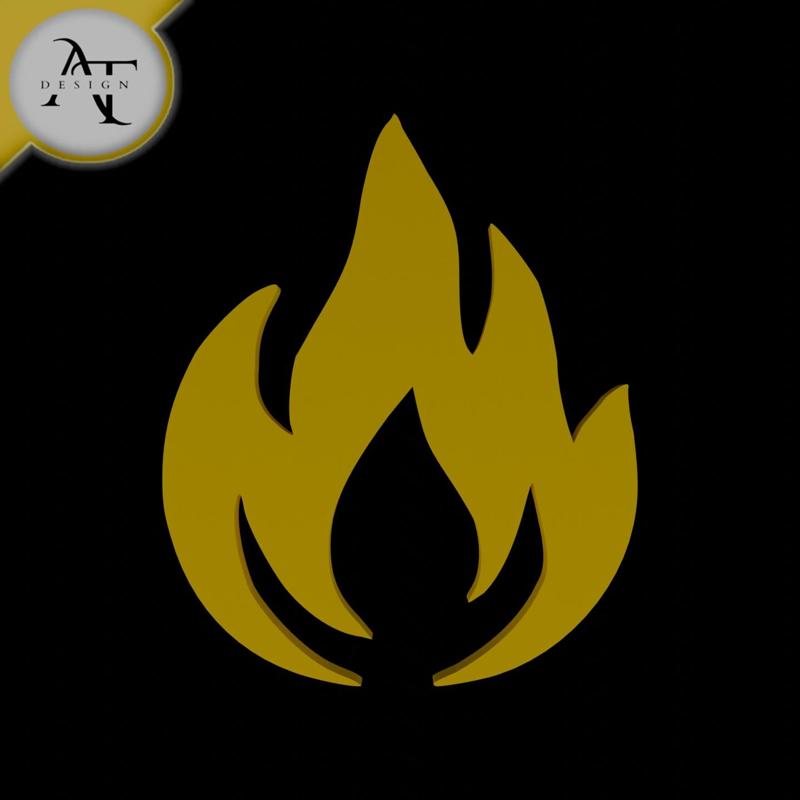 Simple Flame Symbol - 2D Art