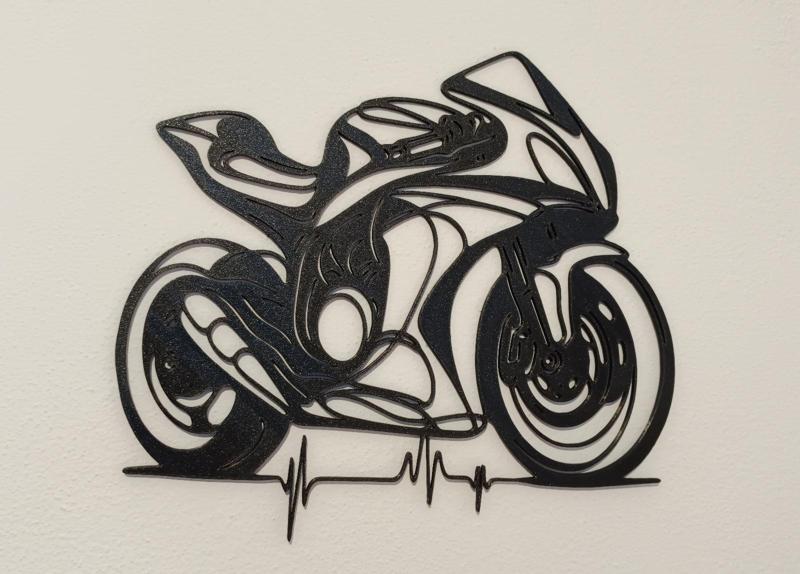 Motorcycle chaser wallart / stl