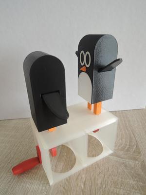 Penguin party - a mechanical toy