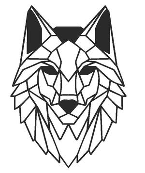 Wolf Wall Décor (Geometric)