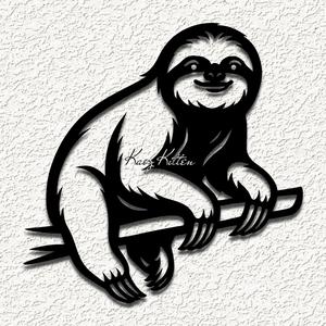SLEEPY LAZY SLOTH wall art home decor