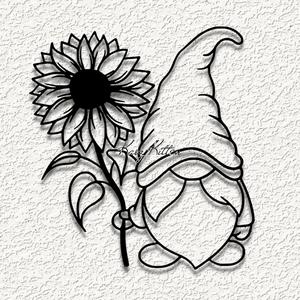 garden gnome sunflower wall art home decor