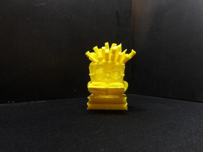 French fries reading a book.
