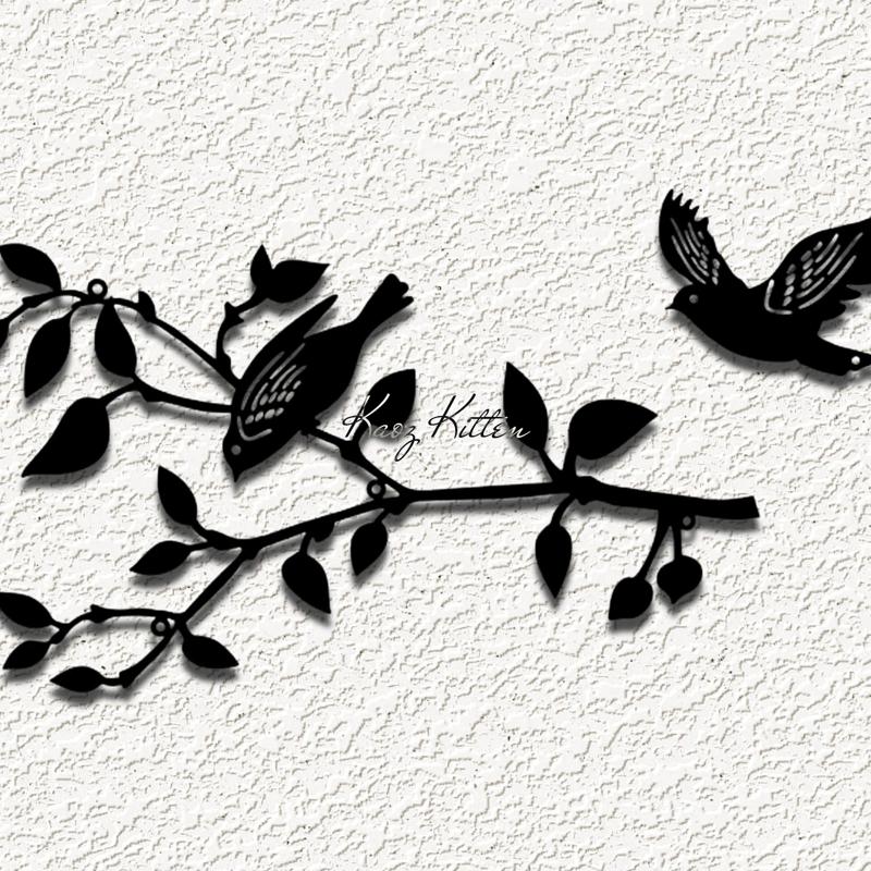 bird branch 1 set wall art home decor
