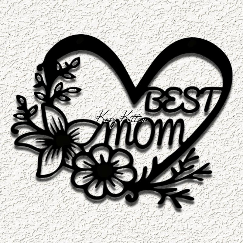 best mom heart a wall art home decor