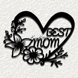 best mom heart a wall art home decor