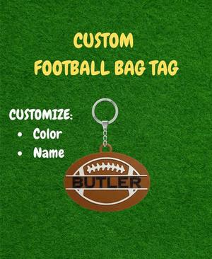 Football Name Keychain