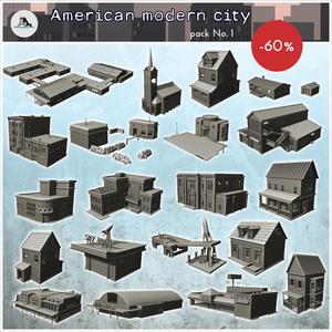American modern city pack No. 1 - Cold Era Modern Warfare Conflict World War 3
