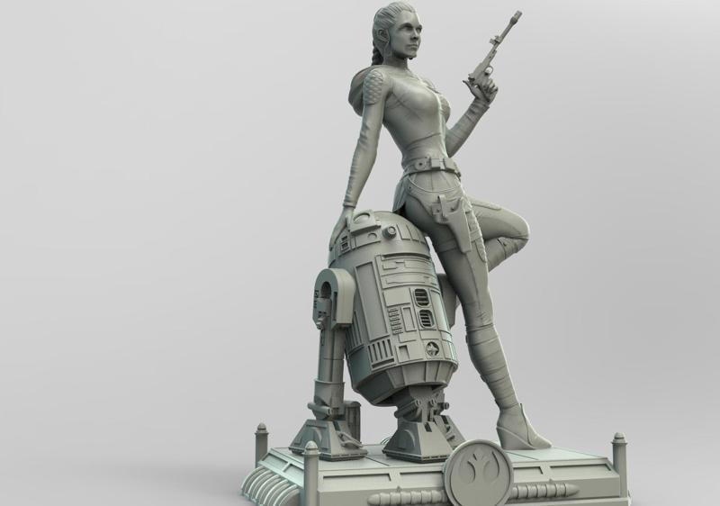 Princess Leia and R2D2