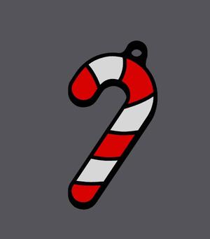 Candycane keychain