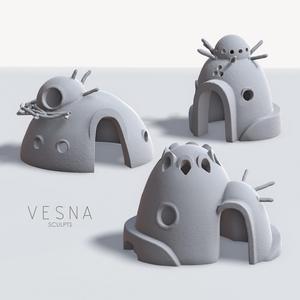 DESERT VILLAGE - SIMPLE SAND HUTS