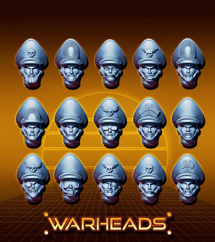 Commanders with Huge Hats heads! (16 heads)