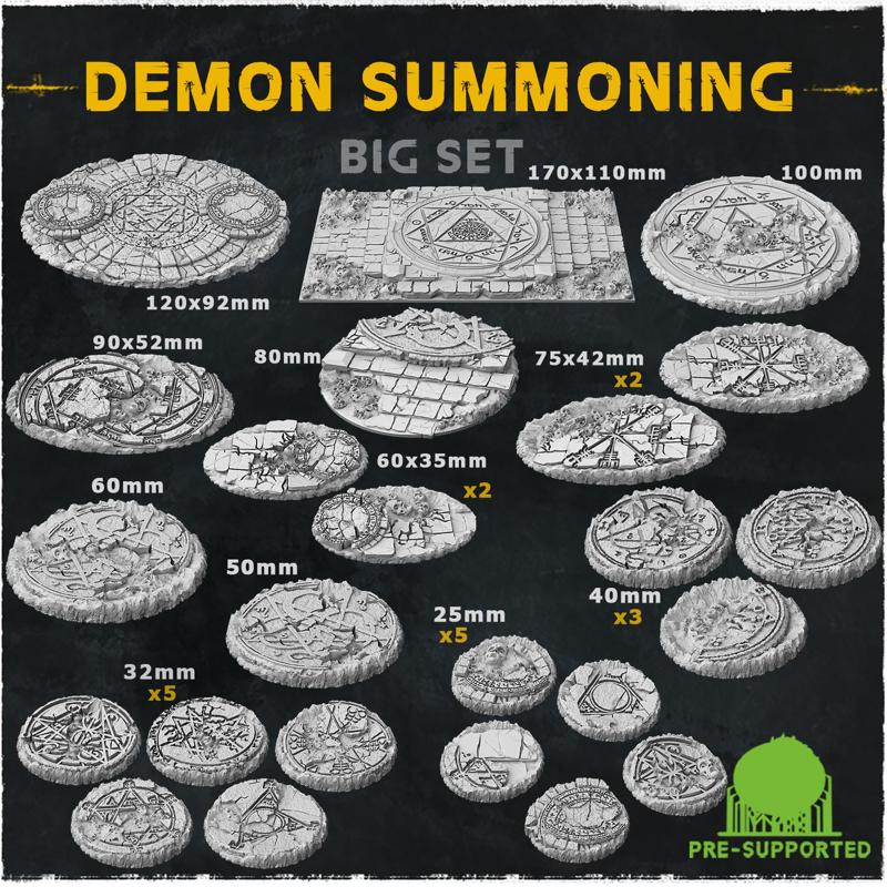 Demon Summoning  (Big Set) - Wargame Bases & Toppers 2.0