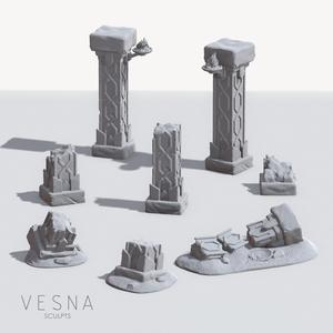 DWARVEN PILLARS SET (multi-part)