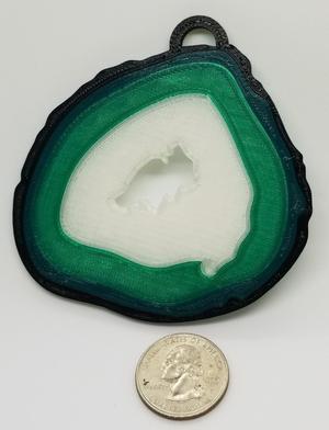 Geode slice ornament 2 - multicolor