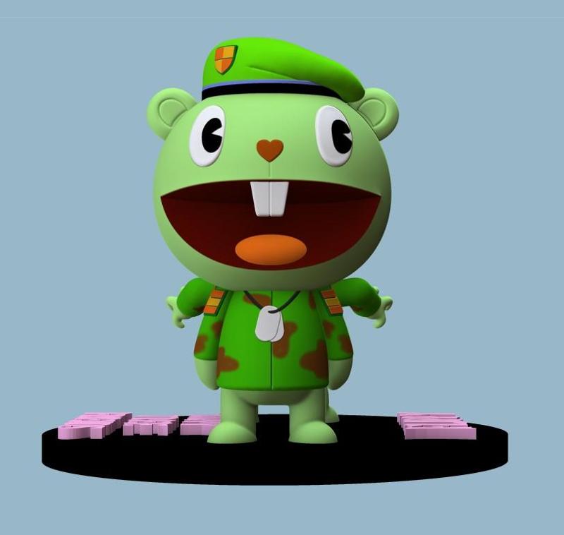 Flippy from Happy Tree Friends and FNF