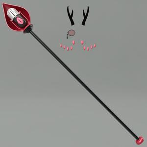 Hazbin Hotel Season 1 Alastor Microphone and Accessories set. TV series, cartoon, props, cosplay