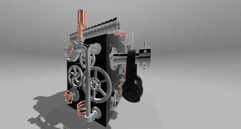 Cool it! Steampunk Qube 500 PC Case Accessories with "Freon Pipes"