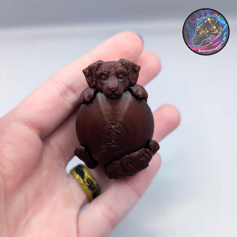 Dog Ball Fidget Spinner Keychain
