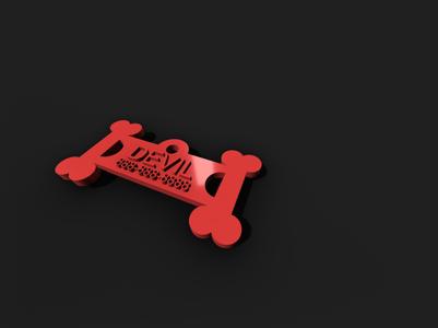 Double Bone Dog Tag
