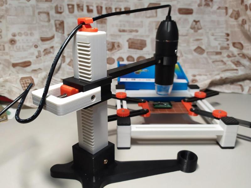 USB Digital Microscope Stand (Mostly Printable Parts)