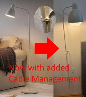 IKEA Lersta Lamp wall mount with cable management