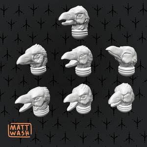 Space Knight - Corvus Crow heads