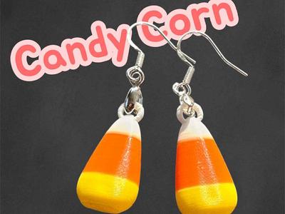 Candy Corn Earrings REALISTIC - beads AND charms
