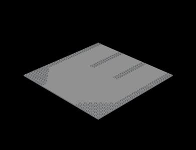 Lego Compatible (6100.dat) Baseplate 32 x 32 Road 9-Stud 3-Lane