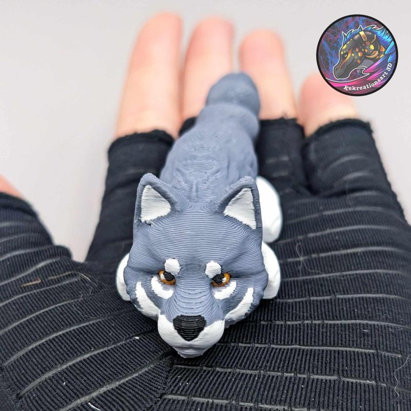 Baby Flexi Wolf Keychain