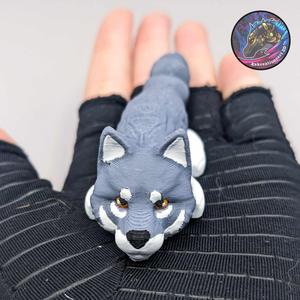 Baby Flexi Wolf Keychain