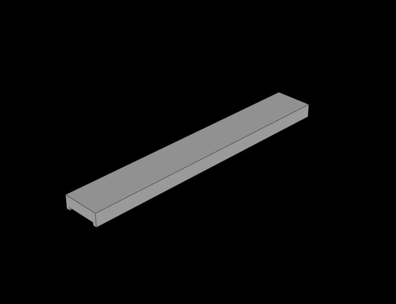 Lego Compatible (812.dat) Train Level Crossing Centre Rail Cap Insert