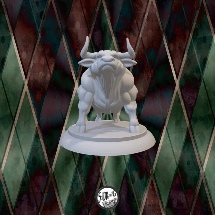 Muscular Bull - SoliDRawinGs - YZ045