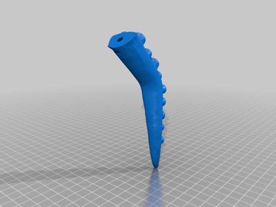 A tentacle with a 45 degree bend and a hole for an M5 Nut