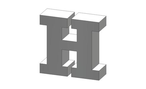 H Letter Rockwell Font Letter