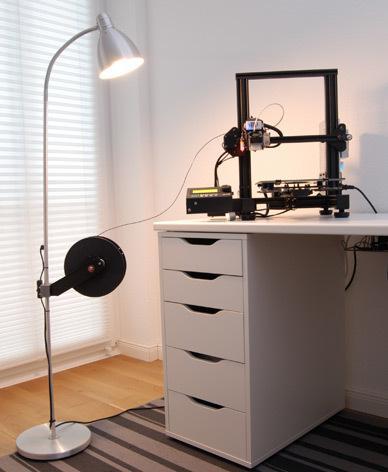 Geeetech A10 spool holder mount for IKEA Lersta lamp